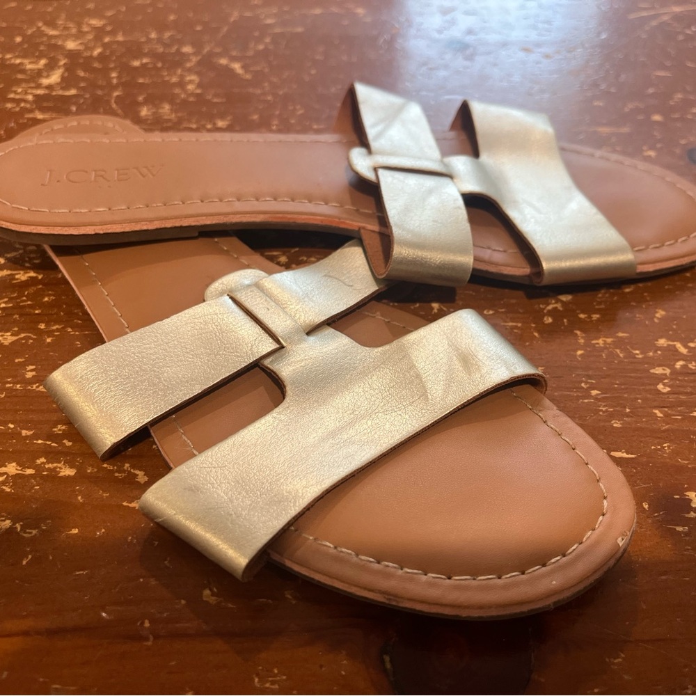 J.Crew Gold Sandals